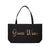 Grace Wins Weekender Tote Bag - Inspirational Black & Gold Beach/Travel Bag