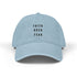 Faith Over Fear Embroidered Denim Hat