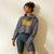 Graphic cropped hoodie