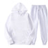 Men Casual Solid Color Thick Pullover Hoodies Set