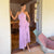 Chic Elegant Lotus Edge Maxi Dress Slim Fit Backless Lace Up Halter Robes Sleeveless Party Vestidos 2025 Nw Lady Vacation Gowns