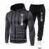 Men Fashion Print Zipper Tracksuit