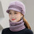 Women Casual Faux Fur Flower Knitted Hat