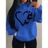 Combination Of Love And Butterfly  Pattern Hoody Women Hip Hop Street Hoodies Trendy Pocket Clothes Vintage Multicolor Hoodie