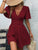 2025 New Summer Deep V-Neck Smocked Ruffled Sleeves Bodycon Dress Women French Retro Style Solid Color Short Long Midi Maxi Dres