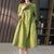 Button Up Shirt Dress Female Plain Basic Solid Long Sleeve Turtleneck Cotton Linen Midi Dress Qutfits Ladies Dress Female Robe